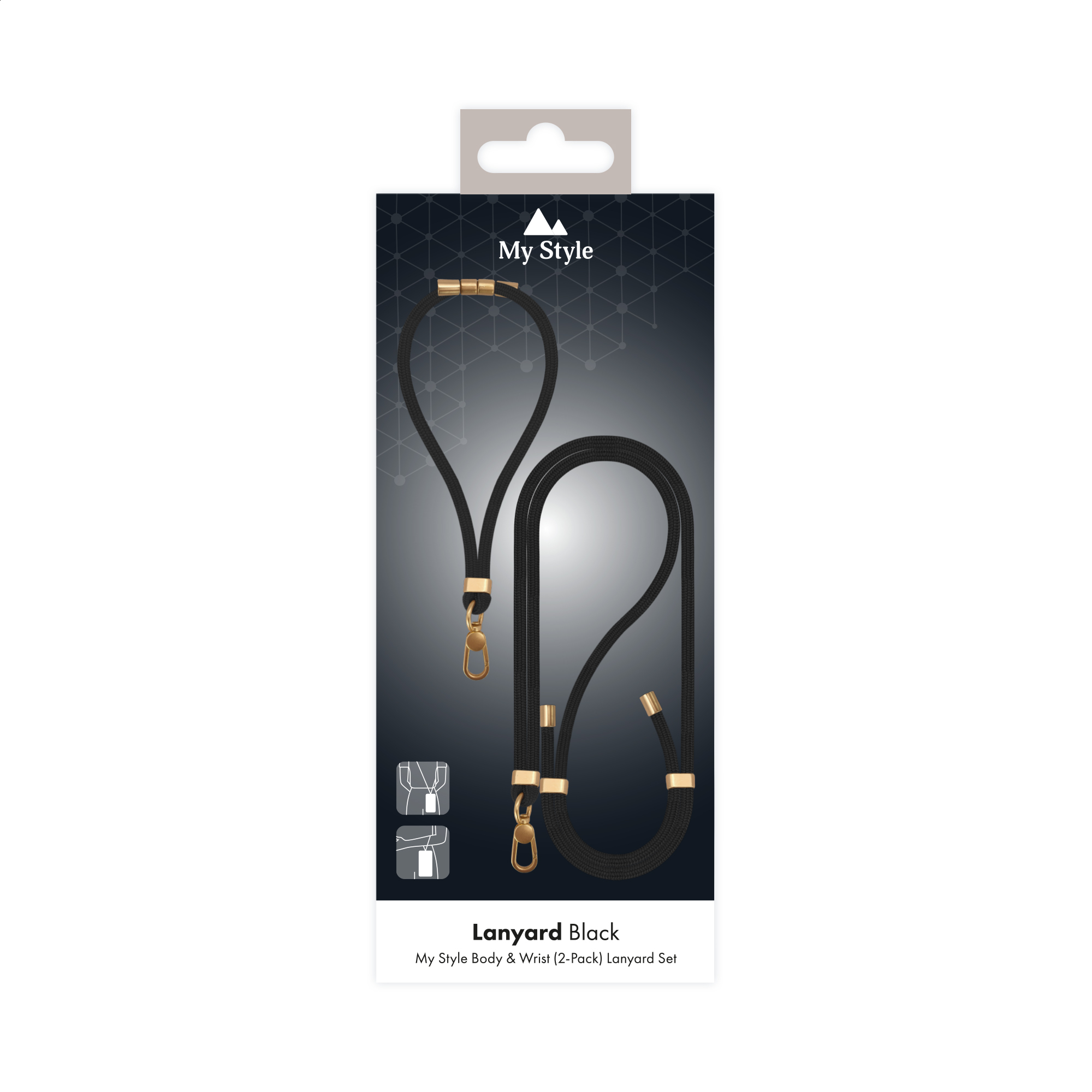 My Style Body & Wrist (2-Pack) Lanyard Set - Black - Afbeelding 9