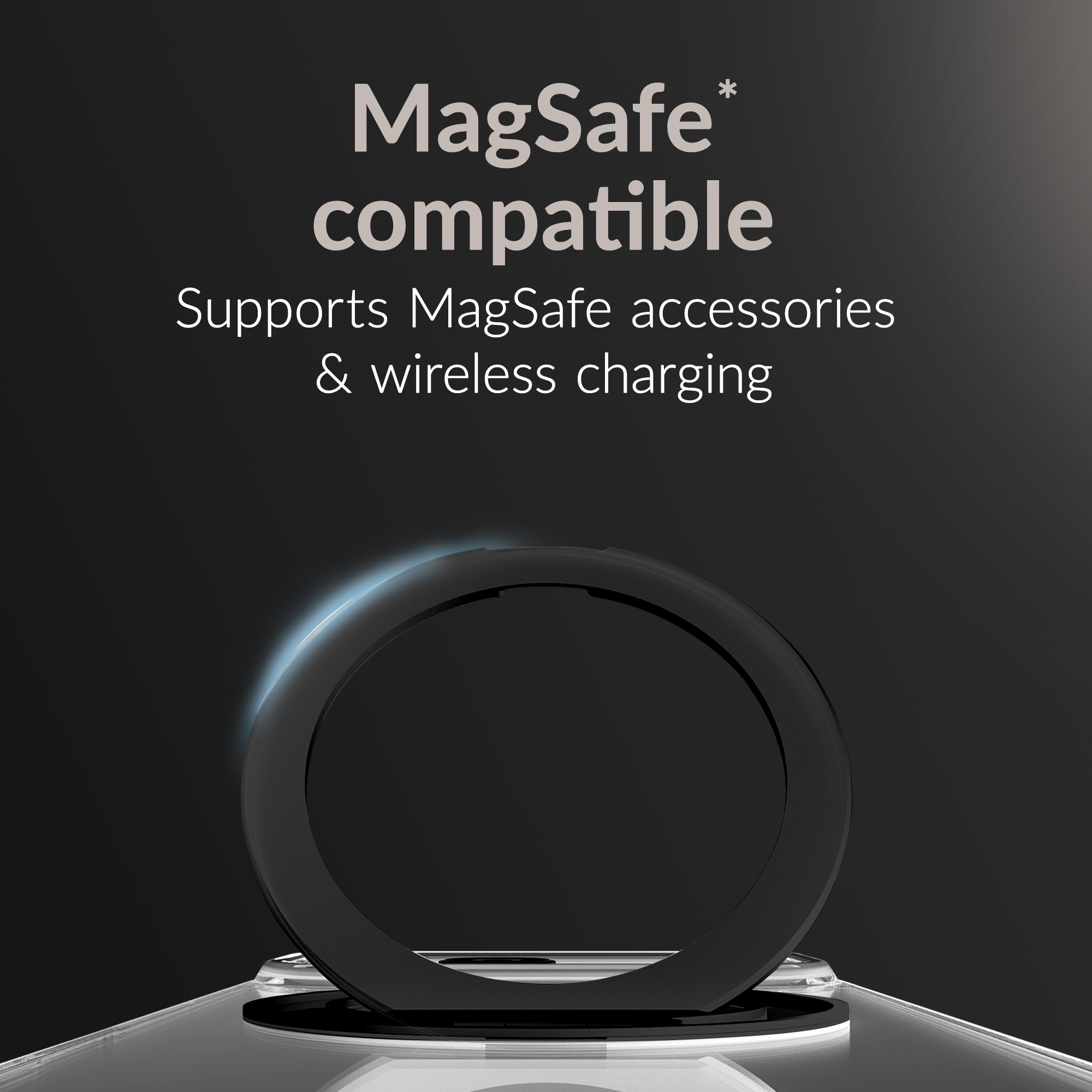 Mobilize MagSafe Compatible 360 Rotating Ring Stand Case Apple iPhone 15 Clear/Black - Afbeelding 4