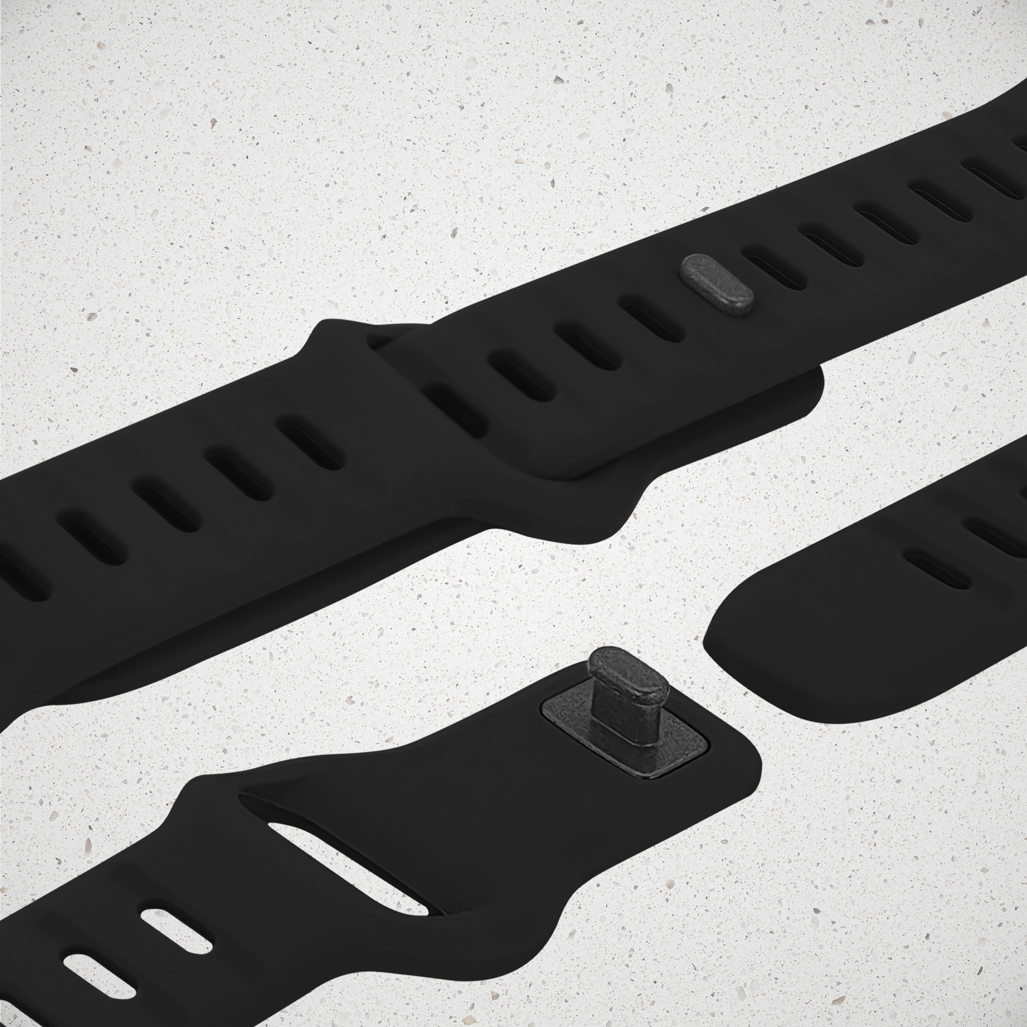 Mobilize Silicon Watch Band - Sports - for Apple 38/40/41mm - Black - Afbeelding 3