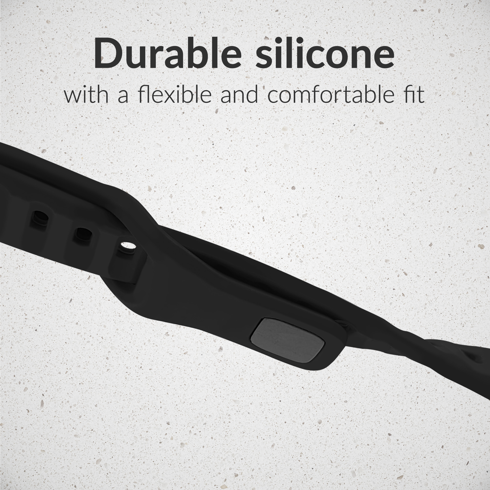 Mobilize Silicon Watch Band - Sports - for Apple 38/40/41mm - Black - Afbeelding 4