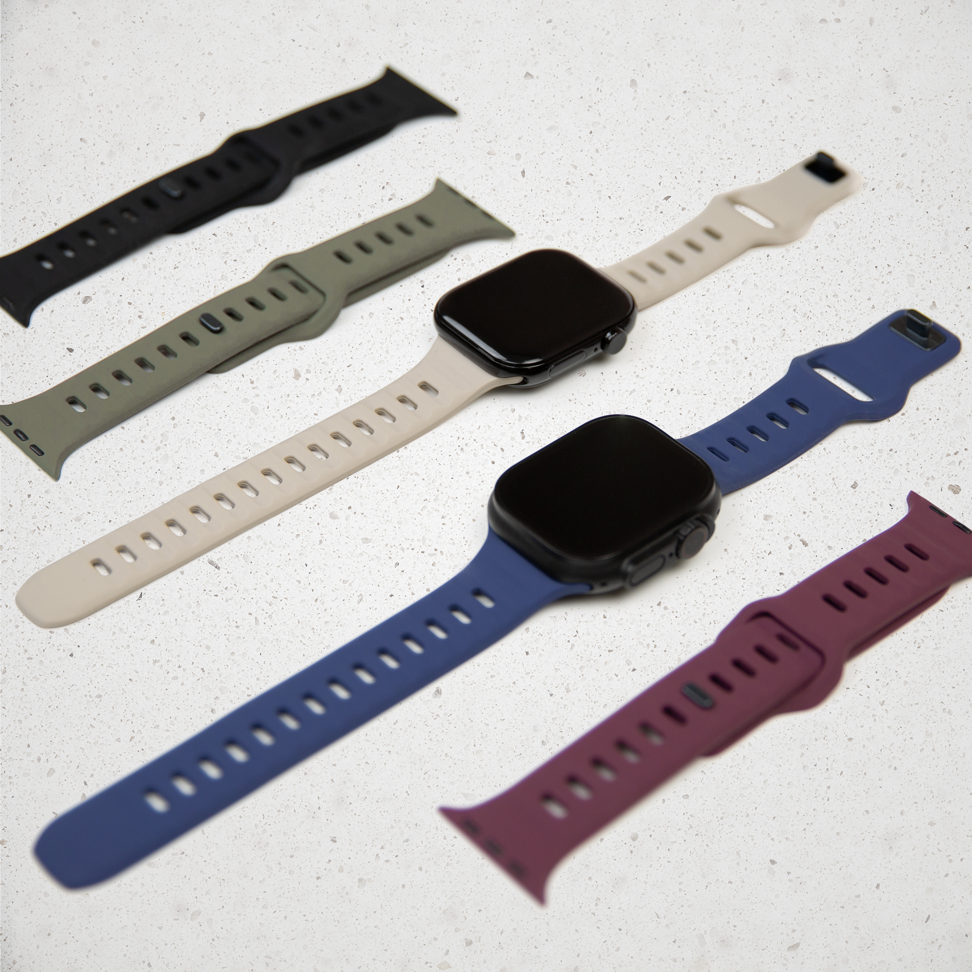 Mobilize Silicon Watch Band - Sports - for Apple 38/40/41mm - Black - Afbeelding 5