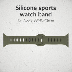 Mobilize Silicon Watch Band - Sports - for Apple 38/40/41mm - Green - Afbeelding 2