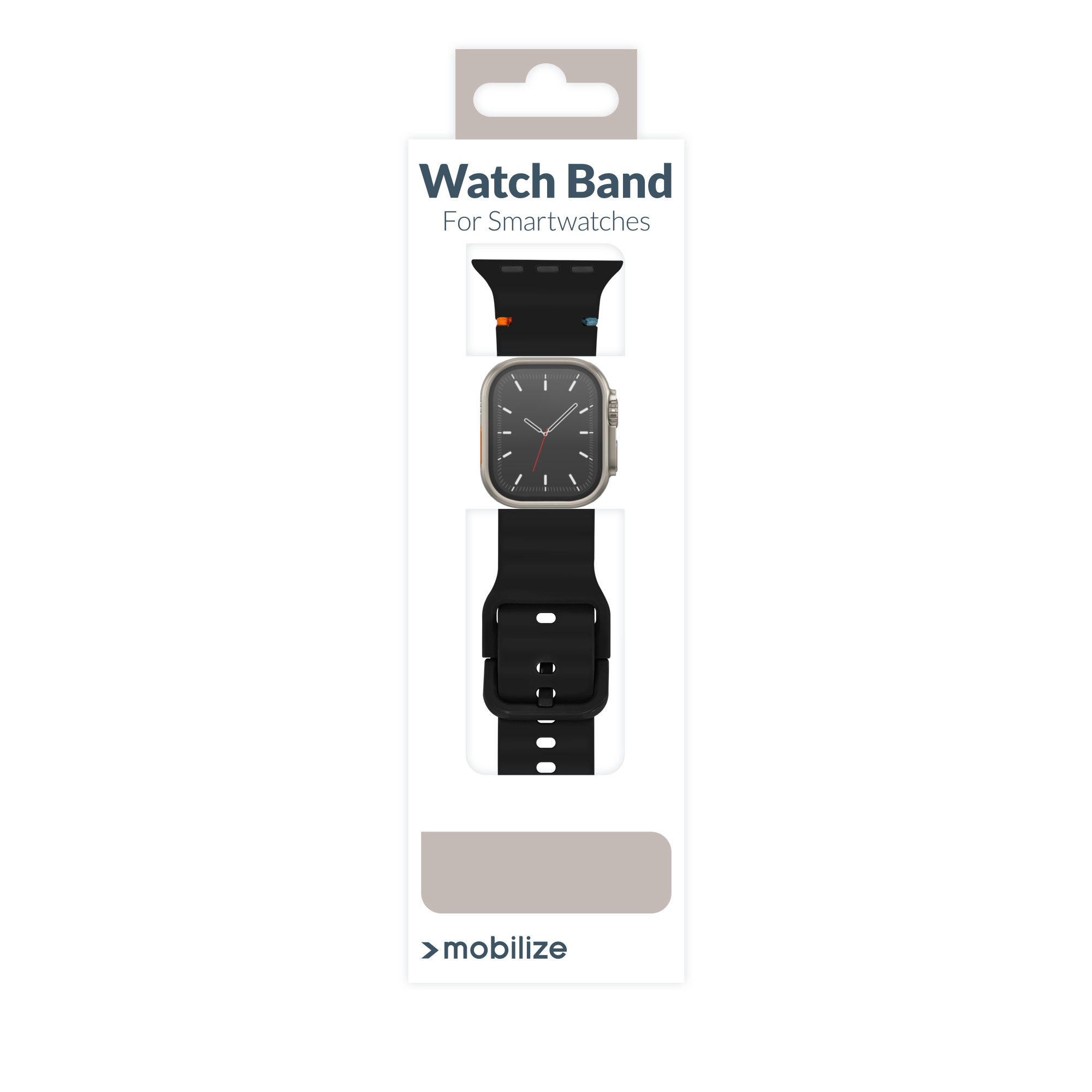 Mobilize Silicon Watch Band - Buckle - for Apple 42/44/45/49mm - Black - Afbeelding 9