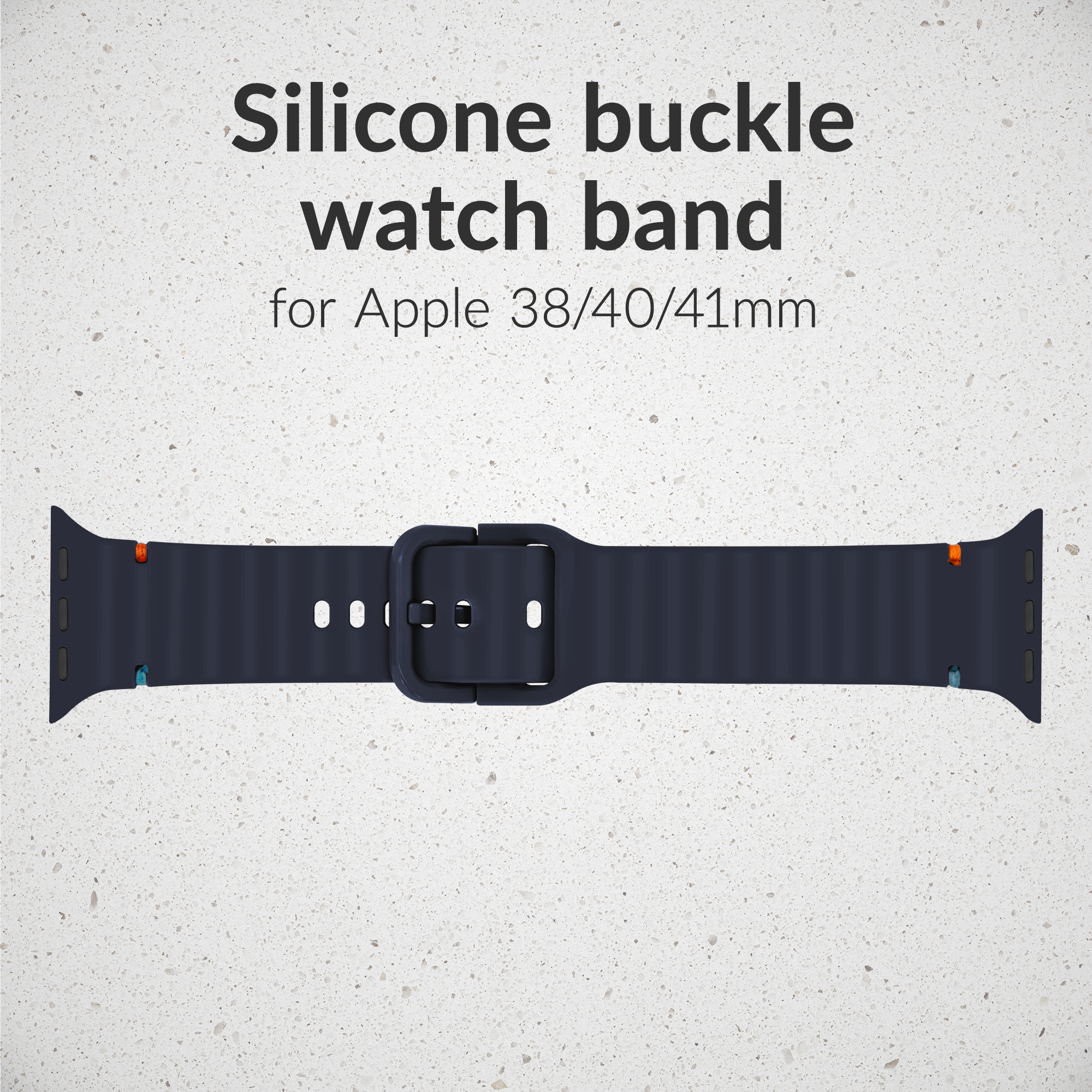 Mobilize Silicon Watch Band - Buckle - for Apple 38/40/41mm - Blue - Afbeelding 2