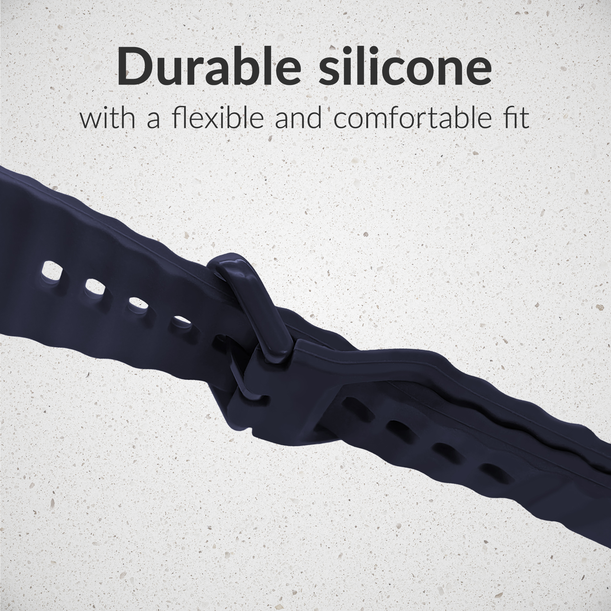 Mobilize Silicon Watch Band - Buckle - for Apple 38/40/41mm - Blue - Afbeelding 4