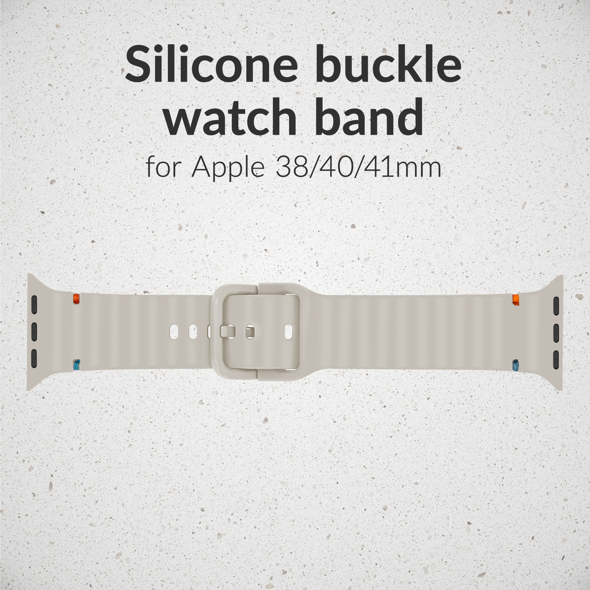 Mobilize Silicon Watch Band - Buckle - for Apple 38/40/41mm - Starlight - Afbeelding 2