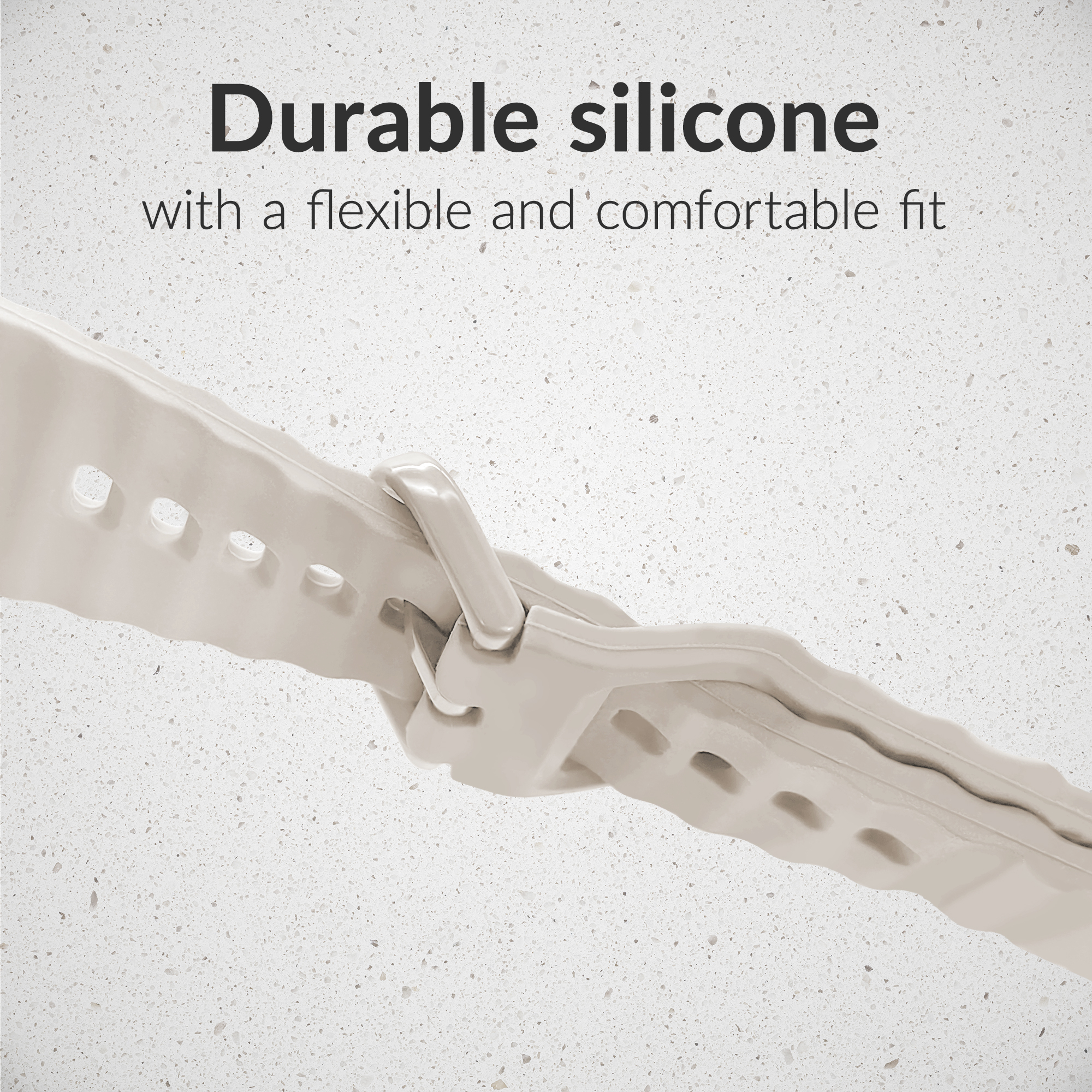 Mobilize Silicon Watch Band - Buckle - for Apple 38/40/41mm - Starlight - Afbeelding 4