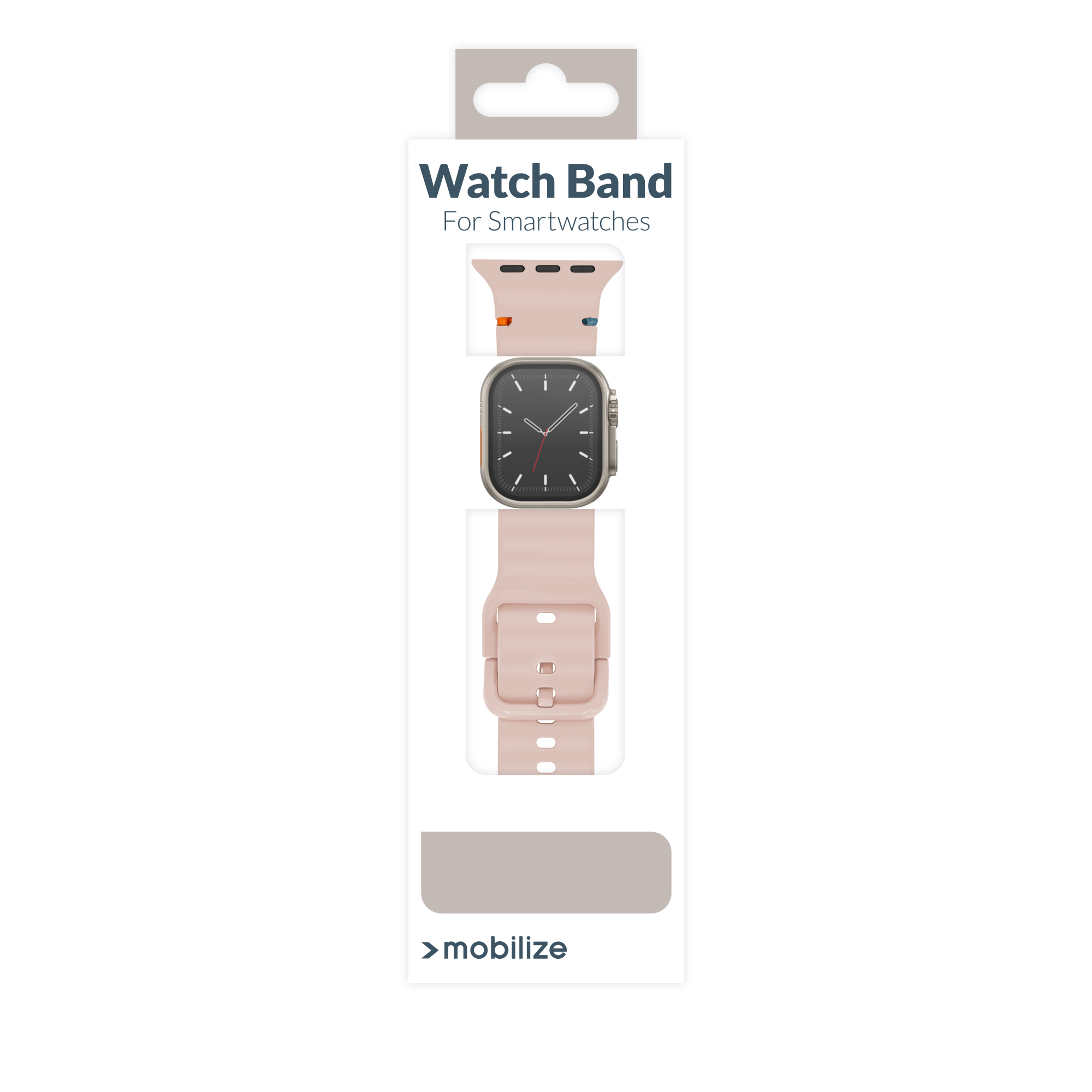 Mobilize Silicon Watch Band - Buckle - for Apple 42/44/45/49mm - Pink - Afbeelding 9
