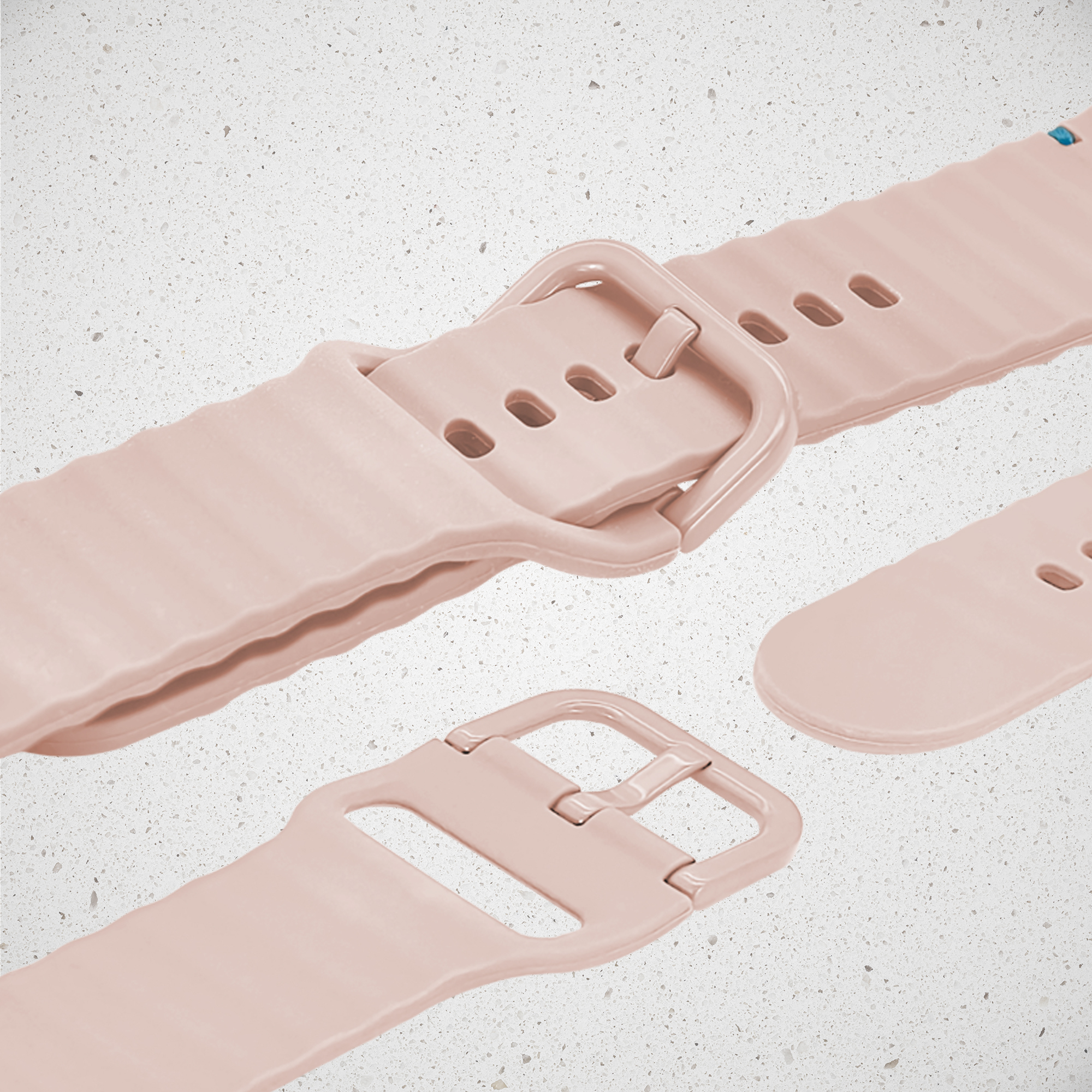 Mobilize Silicon Watch Band - Buckle - for Apple 42/44/45/49mm - Pink - Afbeelding 3