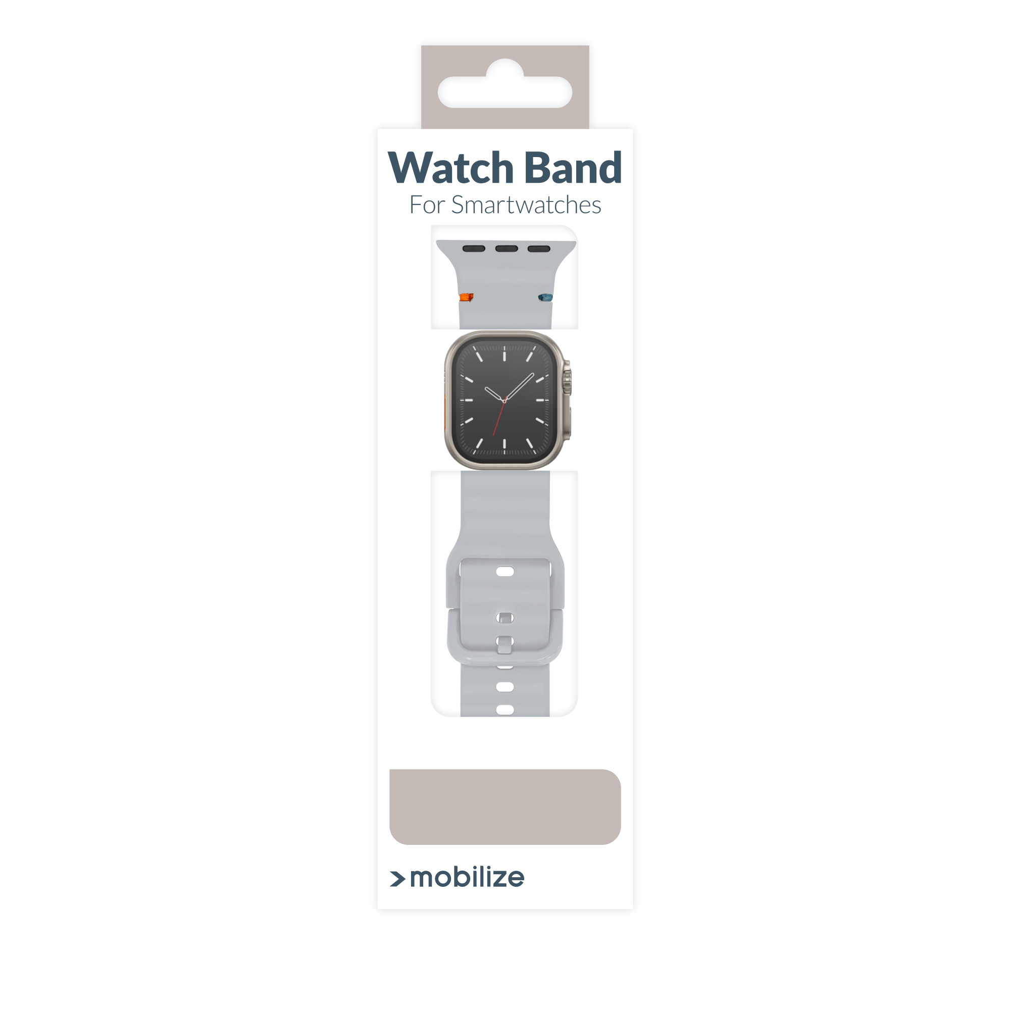 Mobilize Silicon Watch Band - Buckle - for Apple 42/44/45/49mm - Grey - Afbeelding 9