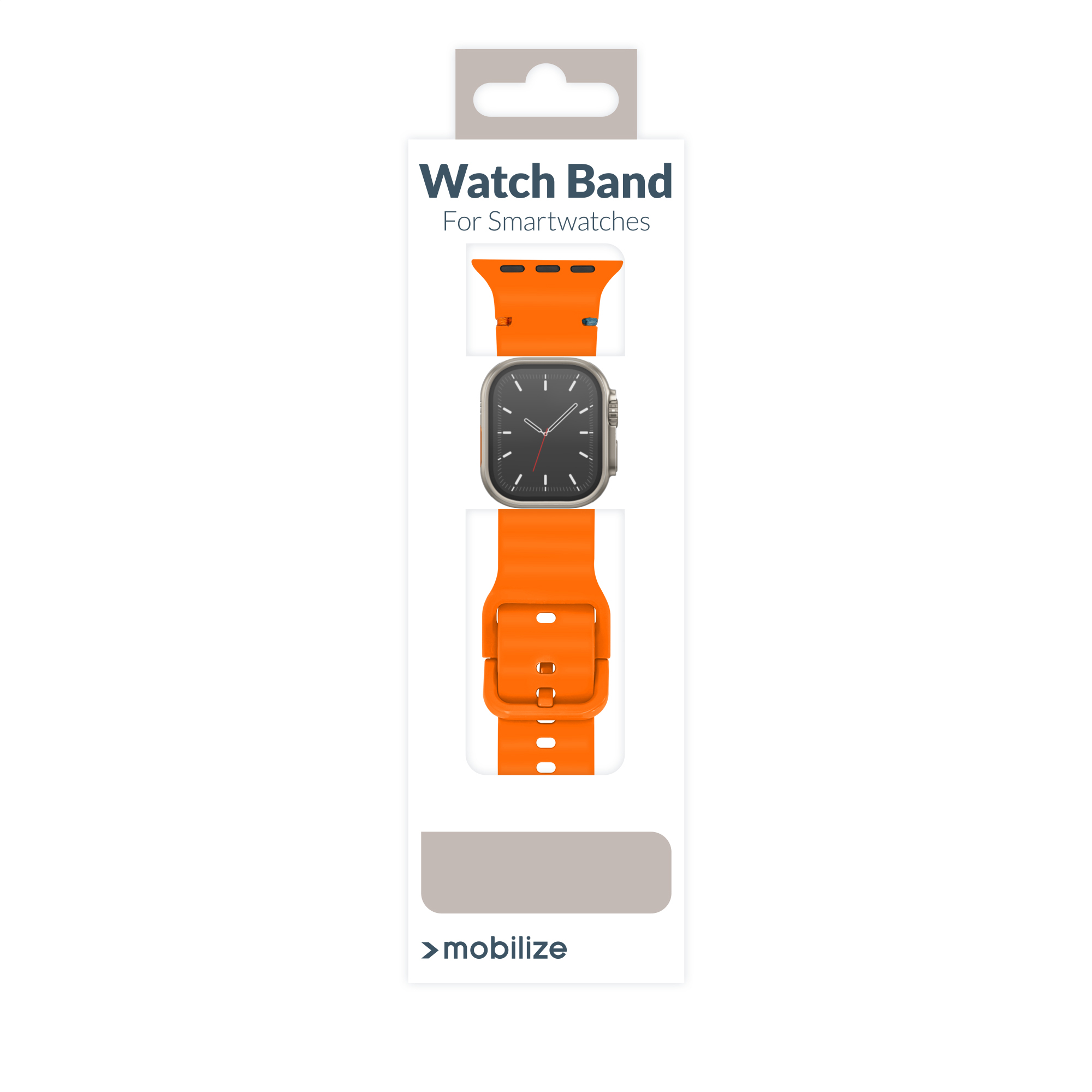 Mobilize Silicon Watch Band - Buckle - for Apple 38/40/41mm - Orange - Afbeelding 9