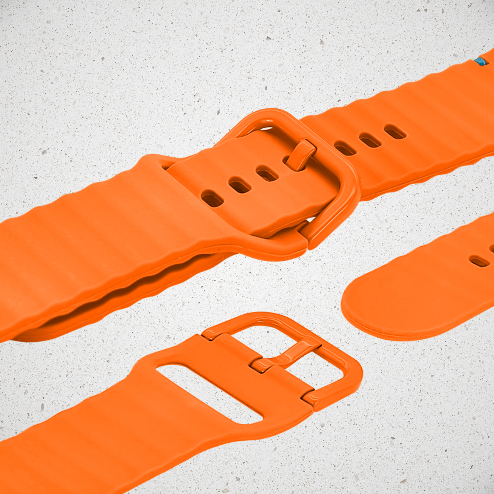 Mobilize Silicon Watch Band - Buckle - for Apple 38/40/41mm - Orange - Afbeelding 3
