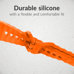 Mobilize Silicon Watch Band - Buckle - for Apple 38/40/41mm - Orange - Afbeelding 4