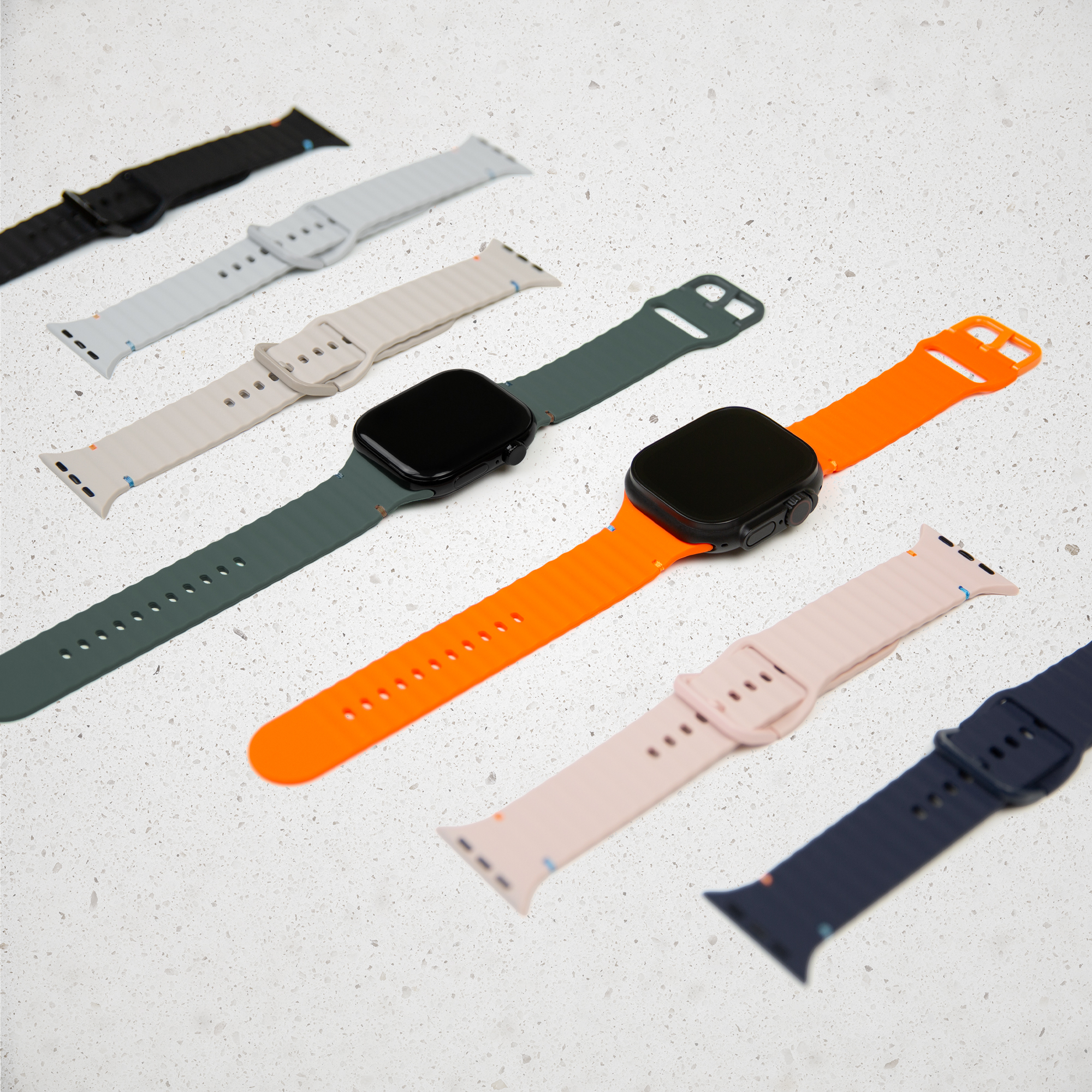 Mobilize Silicon Watch Band - Buckle - for Apple 38/40/41mm - Orange - Afbeelding 5