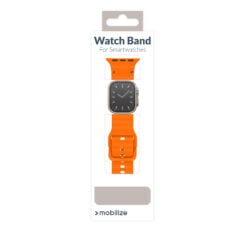 Mobilize Silicon Watch Band - Buckle - for Apple 42/44/45/49mm - Orange - Afbeelding 9