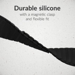 Mobilize Silicon Watch Band - Magnetic - for Apple 38/40/41mm - Black - Afbeelding 4