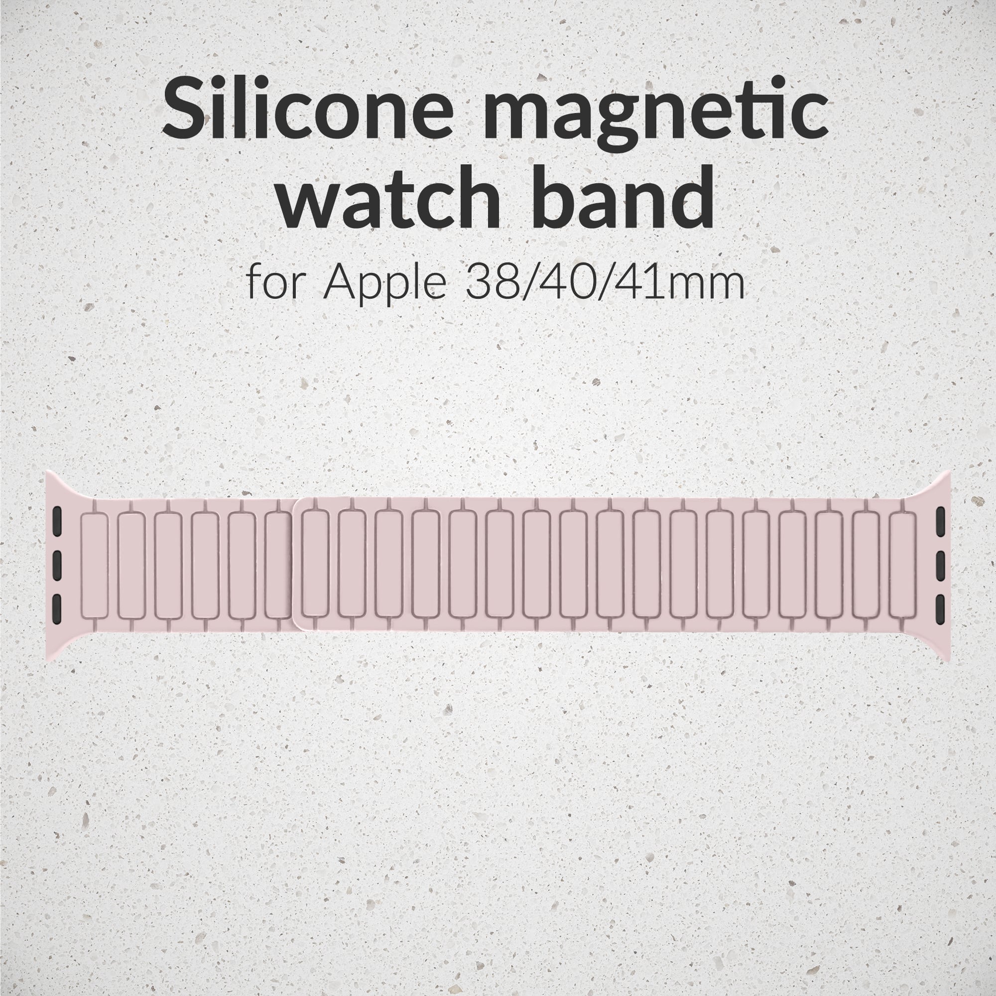 Mobilize Silicon Watch Band - Magnetic - for Apple 38/40/41mm - Pink - Afbeelding 2