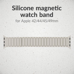 Mobilize Silicon Watch Band - Magnetic - for Apple 42/44/45/49mm - Starlight - Afbeelding 2