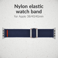 Mobilize Nylon Watch Band - Elastic - for Apple 38/40/41mm - Blue - Afbeelding 2