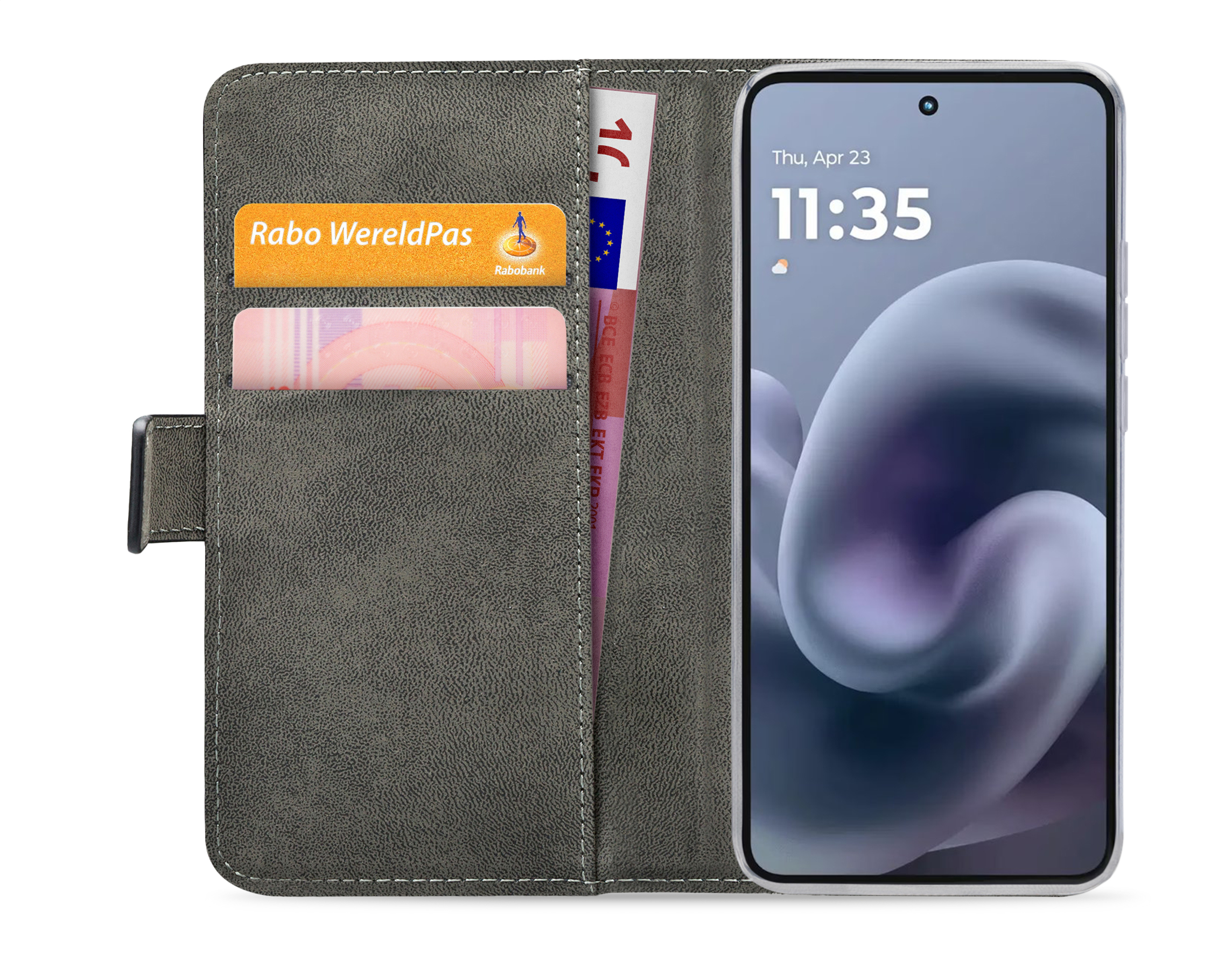 Mobilize Classic Gelly Wallet Book Case Motorola Moto G86 Power Black - Afbeelding 2
