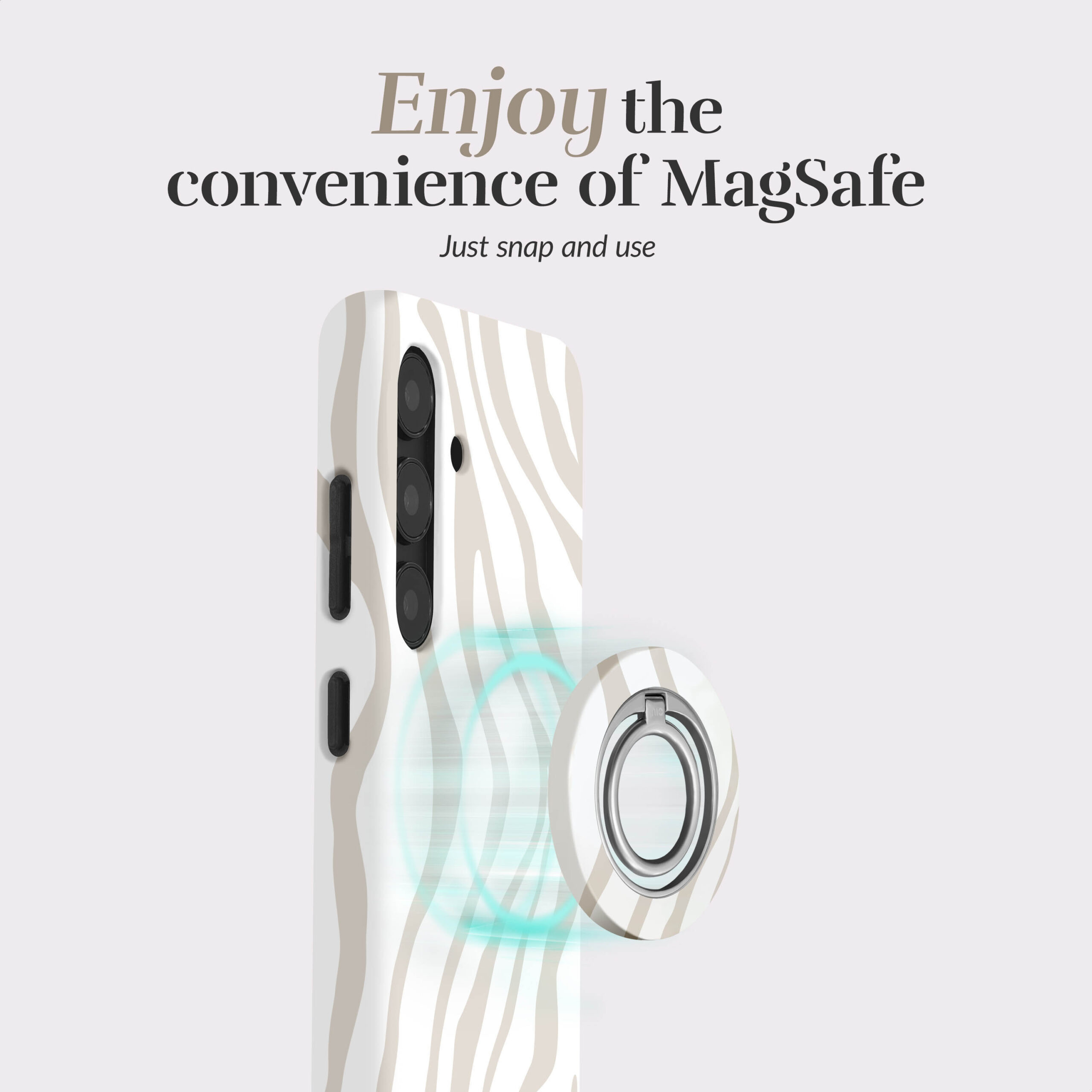 MIO Sandy Zebra Magsafe Compatible for Samsung A37 5G - Afbeelding 2