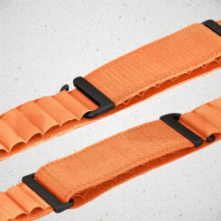 Mobilize Nylon Watch Band - Alpine - Black Connector - for Apple 38/40/41mm - Orange - Afbeelding 3