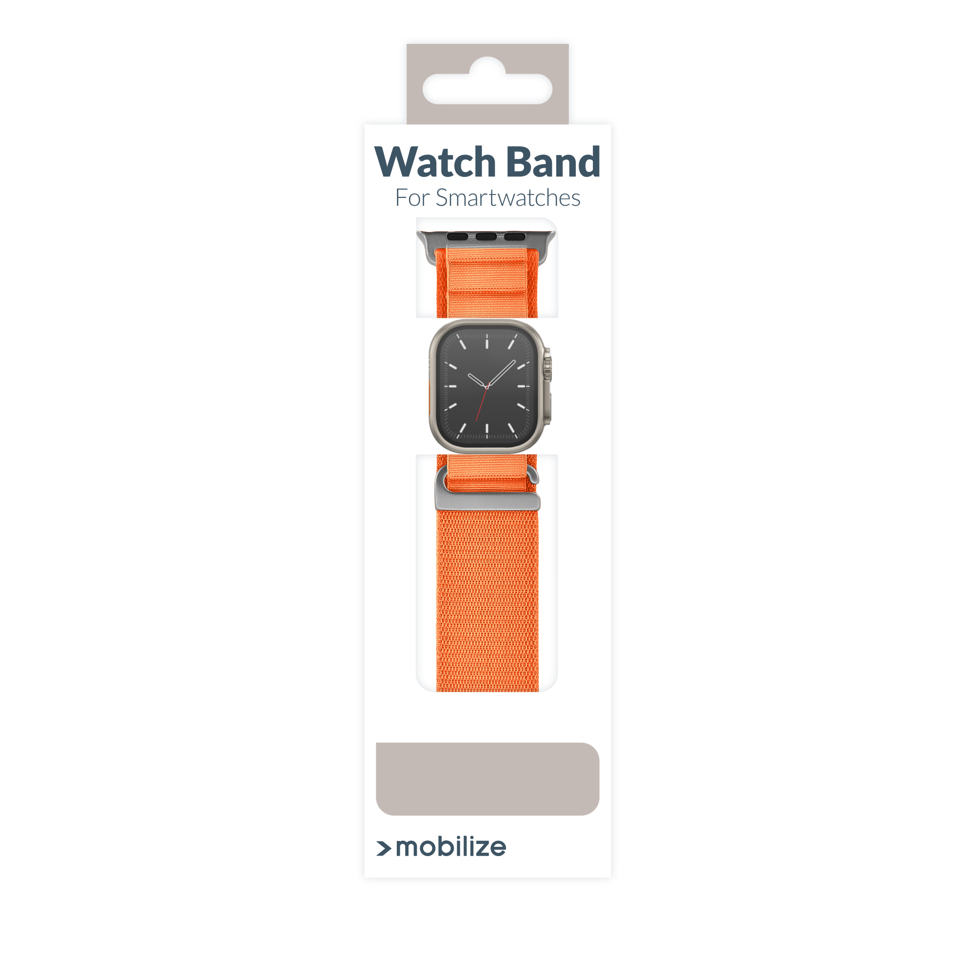 Mobilize Nylon Watch Band - Alpine - Titanium Connector - for Apple 42/44/45/49mm - Orange - Afbeelding 9