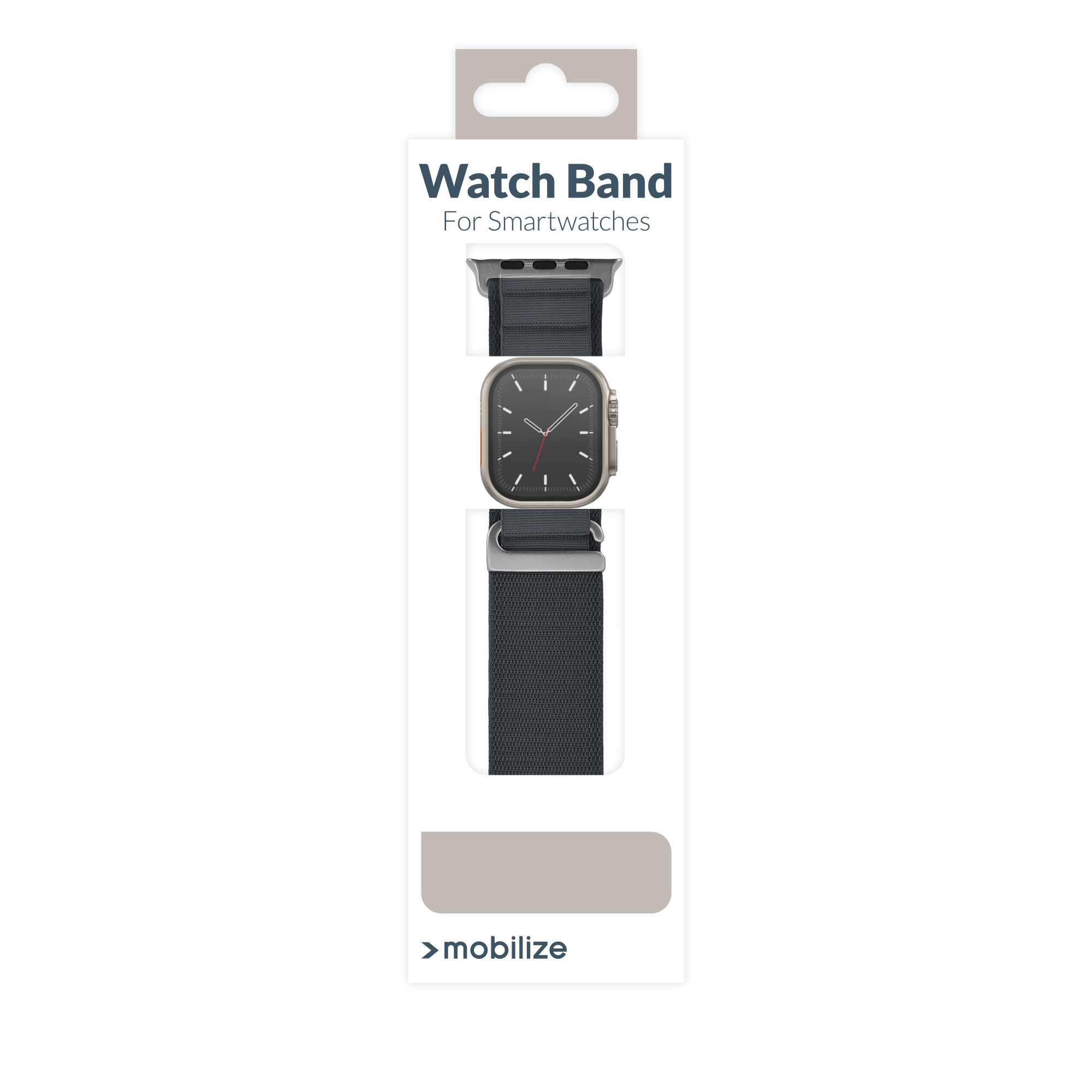 Mobilize Nylon Watch Band - Alpine - Titanium Connector - for Apple 42/44/45/49mm - Dark Grey - Afbeelding 9