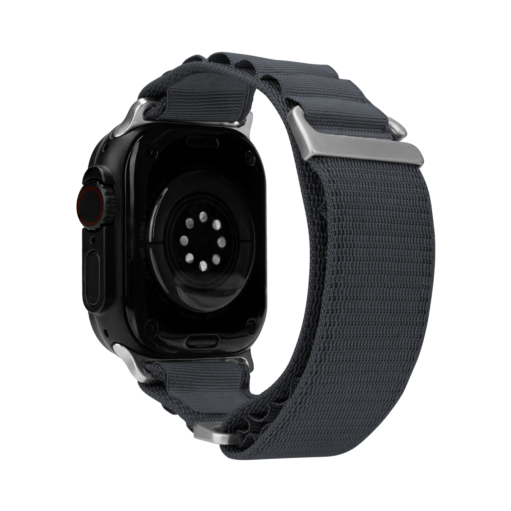 Mobilize Nylon Watch Band - Alpine - Titanium Connector - for Apple 42/44/45/49mm - Dark Grey