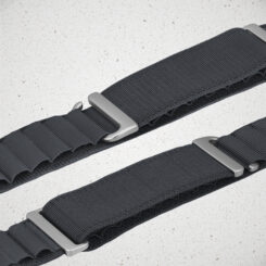 Mobilize Nylon Watch Band - Alpine - Titanium Connector - for Apple 42/44/45/49mm - Dark Grey - Afbeelding 3