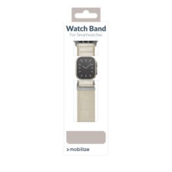 Mobilize Nylon Watch Band - Alpine - Titanium Connector - for Apple 42/44/45/49mm - Starlight - Afbeelding 9