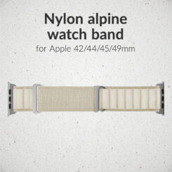 Mobilize Nylon Watch Band - Alpine - Titanium Connector - for Apple 42/44/45/49mm - Starlight - Afbeelding 2