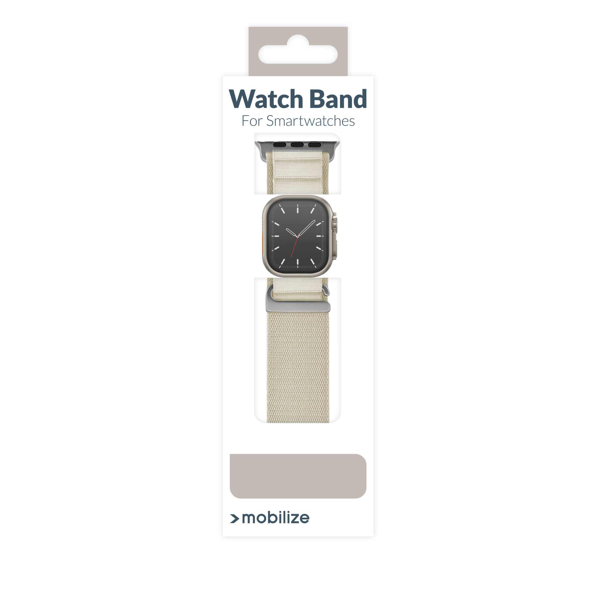 Mobilize Nylon Watch Band - Alpine - Titanium Connector - for Apple 38/40/41mm - Starlight - Afbeelding 9