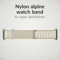 Mobilize Nylon Watch Band - Alpine - Titanium Connector - for Apple 38/40/41mm - Starlight - Afbeelding 2