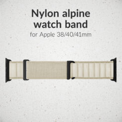 Mobilize Nylon Watch Band - Alpine - Black Connector - for Apple 38/40/41mm - Starlight - Afbeelding 2