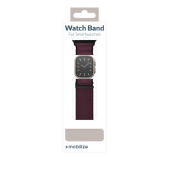 Mobilize Nylon Watch Band - Alpine - Black Connector - for Apple 42/44/45/49mm - Bordeaux - Afbeelding 9