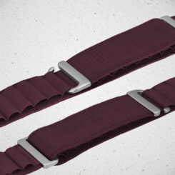 Mobilize Nylon Watch Band - Alpine - Titanium Connector - for Apple 38/40/41mm - Bordeaux - Afbeelding 3