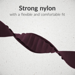Mobilize Nylon Watch Band - Alpine - Titanium Connector - for Apple 38/40/41mm - Bordeaux - Afbeelding 4