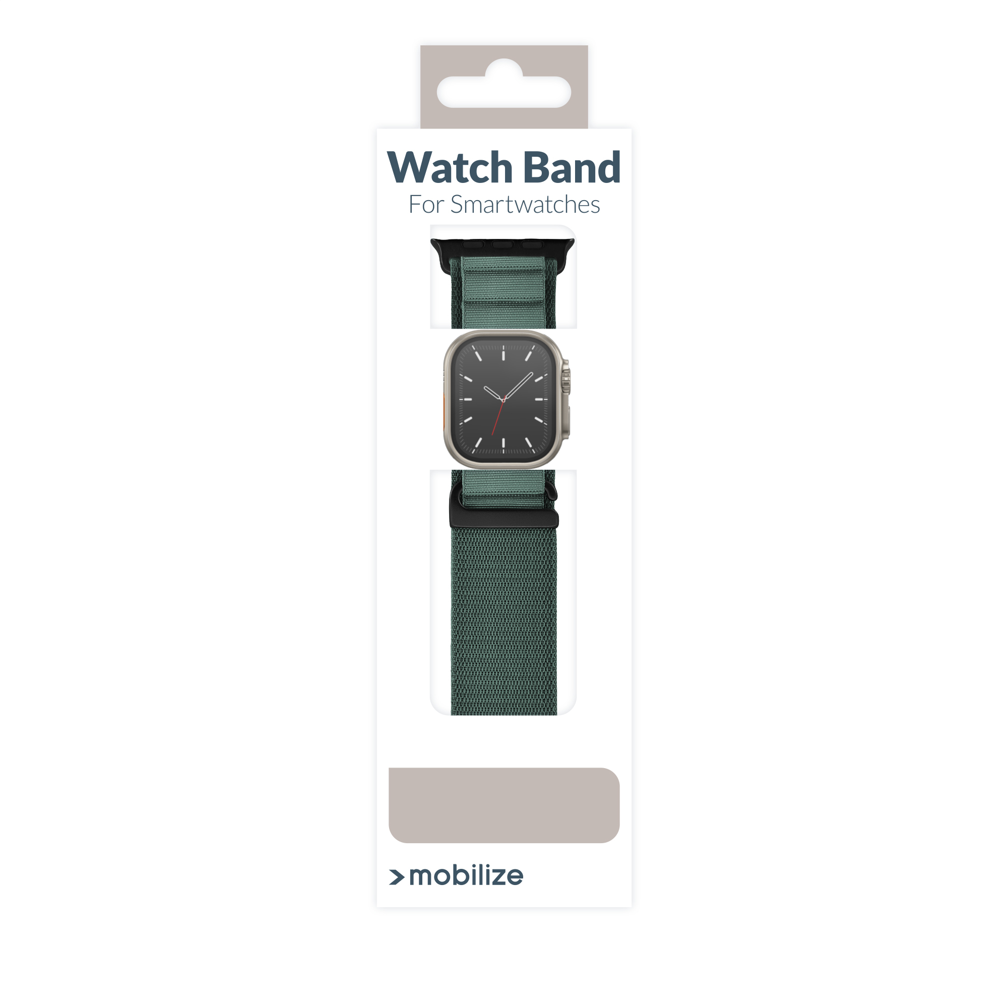 Mobilize Nylon Watch Band - Alpine - Black Connector - for Apple 42/44/45/49mm - Green - Afbeelding 9