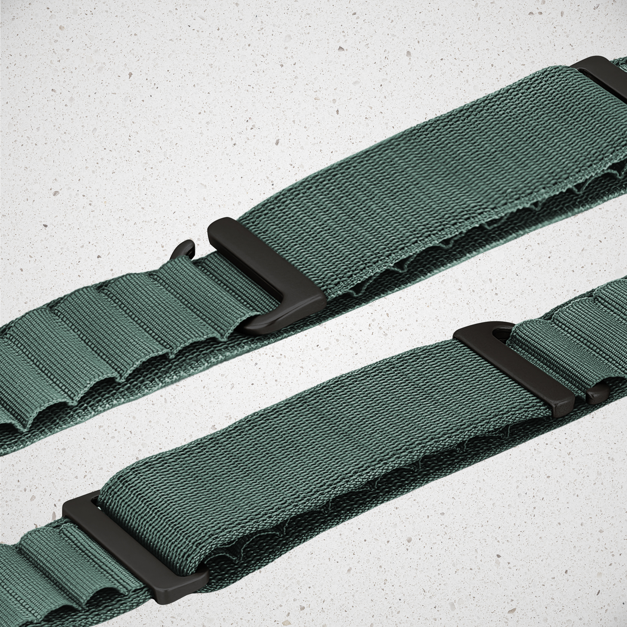 Mobilize Nylon Watch Band - Alpine - Black Connector - for Apple 42/44/45/49mm - Green - Afbeelding 3