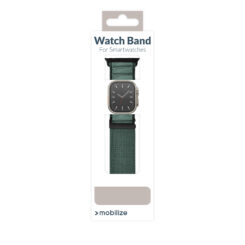 Mobilize Nylon Watch Band - Alpine - Black Connector - for Apple 38/40/41mm - Green - Afbeelding 9
