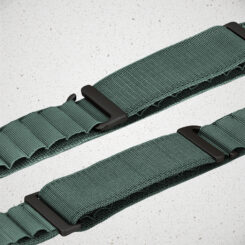 Mobilize Nylon Watch Band - Alpine - Black Connector - for Apple 38/40/41mm - Green - Afbeelding 3