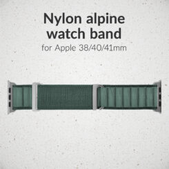 Mobilize Nylon Watch Band - Alpine - Titanium Connector - for Apple 38/40/41mm - Green - Afbeelding 2