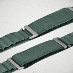 Mobilize Nylon Watch Band - Alpine - Titanium Connector - for Apple 38/40/41mm - Green - Afbeelding 3
