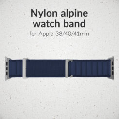 Mobilize Nylon Watch Band - Alpine - Titanium Connector - for Apple 38/40/41mm - Blue - Afbeelding 2