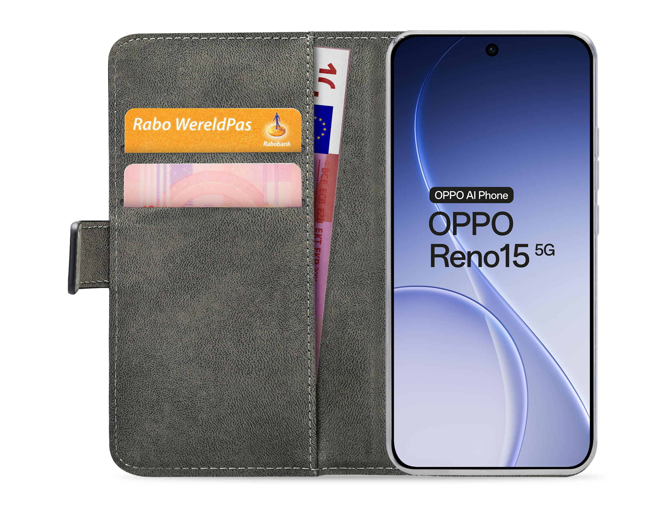 Mobilize Classic Gelly Wallet Book Case OPPO Reno15 5G Black - Afbeelding 3