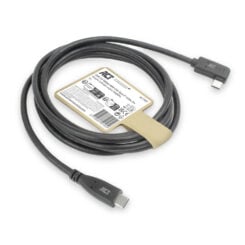 ACT USB 3.0 10Gbps 60W USB Type-C (recht) naar USB Type-C (haaks links/rechts) kabel, 2 meter - Afbeelding 3