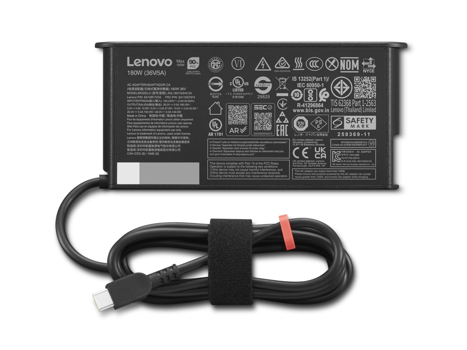 Lenovo 4X21U28835 netvoeding & inverter Binnen 180 W Zwart - Afbeelding 3