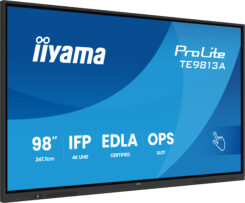 iiyama TE9813A-B2AG beeldkrant Interactief flatscreen 2,48 m (97.5") Wifi 500 cd/m² 4K Ultra HD Zwart Touchscreen Type processor Android 24/7