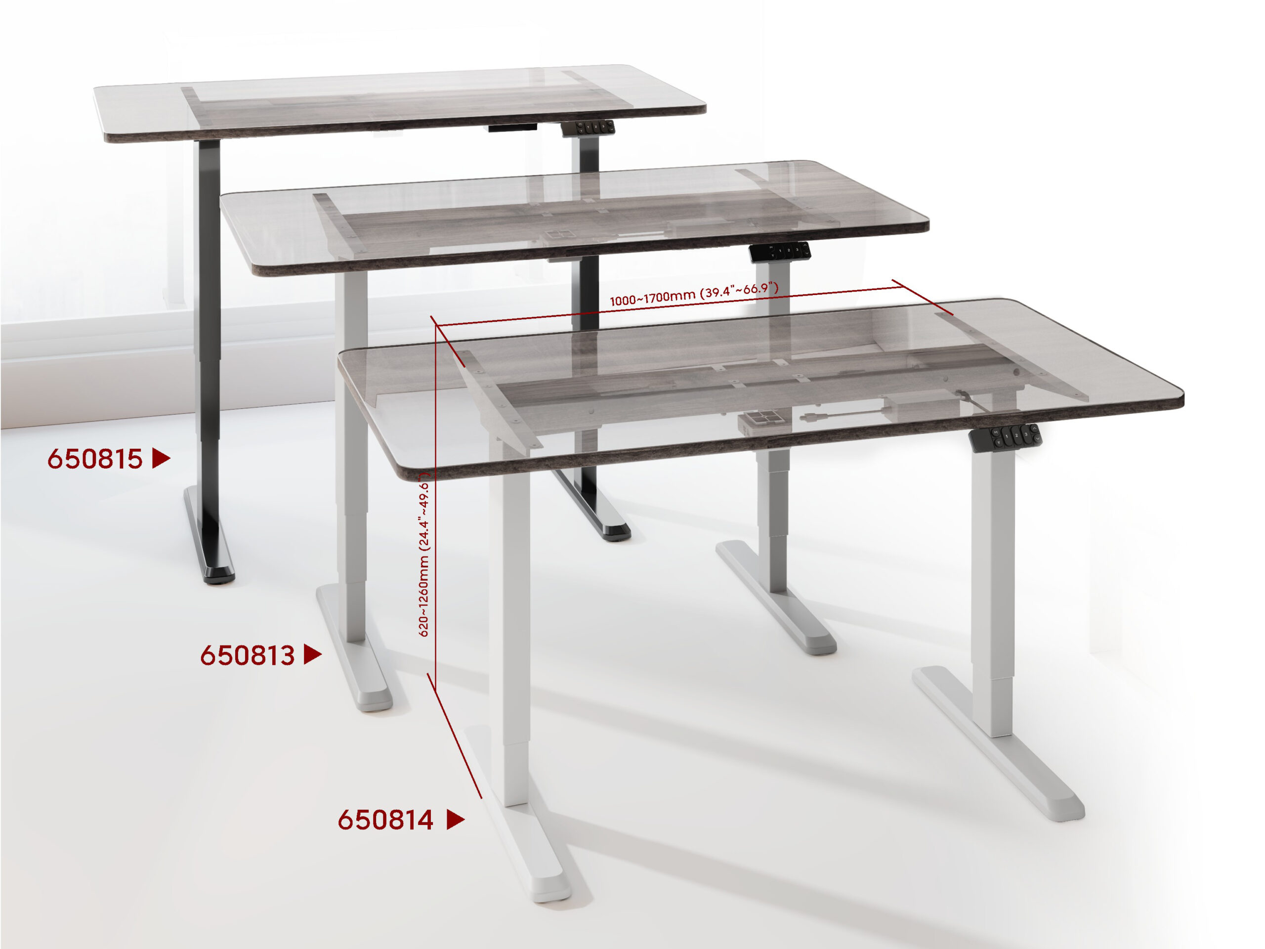 Equip 650814 frame voor stabureau Electrisch 2 poot/poten Wit - Afbeelding 6